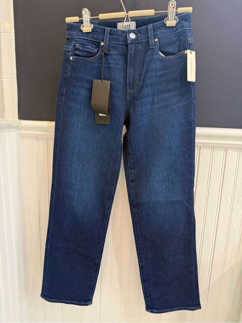 PAIGE Mason High-Rise Straight-Leg Jeans - Picture 5 of 9